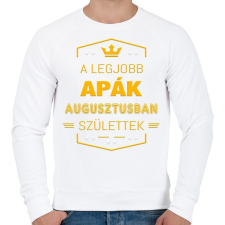 PRINTFASHION A legjobb apák augusztus - Férfi pulóver - Fehér férfi pulóver, kardigán