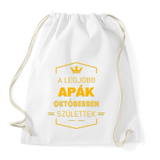 PRINTFASHION A legjobb apák október - Sportzsák, Tornazsák - Fehér tornazsák