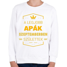 PRINTFASHION A legjobb apák szeptember - Gyerek pulóver - Fehér gyerek pulóver, kardigán