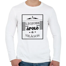 PRINTFASHION A legjobb ápoló - Férfi hosszú ujjú póló - Fehér férfi póló