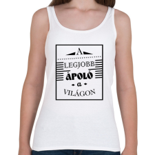 PRINTFASHION A legjobb ápoló - Női atléta - Fehér női trikó
