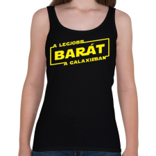 PRINTFASHION A legjobb barát a galaxisban - Női atléta - Fekete női trikó