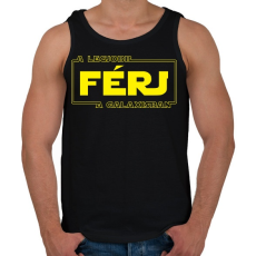PRINTFASHION A legjobb férj a galaxisban - Férfi atléta - Fekete