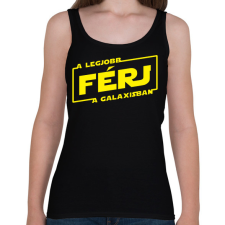 PRINTFASHION A legjobb férj a galaxisban - Női atléta - Fekete női trikó