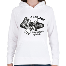 PRINTFASHION A legjobb festők - Hónappal - Női kapucnis pulóver - Fehér női pulóver, kardigán