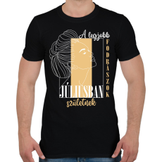 PRINTFASHION A legjobb fodrász - Hónappal (fehér) - Férfi póló - Fekete