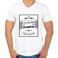 PRINTFASHION A legjobb fogorvos - Férfi V-nyakú póló - Fehér férfi póló