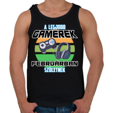 PRINTFASHION A legjobb Gamerek  - Férfi atléta - Fekete atléta, trikó
