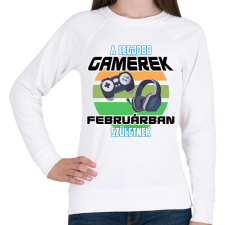 PRINTFASHION A legjobb Gamerek  - Női pulóver - Fehér női pulóver, kardigán