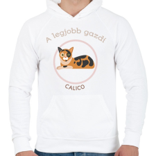 PRINTFASHION A legjobb gazdi - Calico - Férfi kapucnis pulóver - Fehér női pulóver, kardigán