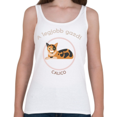 PRINTFASHION A legjobb gazdi - Calico - Női atléta - Fehér