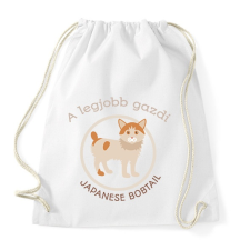 PRINTFASHION A legjobb gazdi - Japanese bobtail - Sportzsák, Tornazsák - Fehér tornazsák