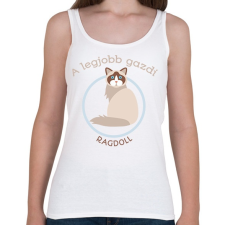 PRINTFASHION A legjobb gazdi - Ragdoll - Női atléta - Fehér női trikó