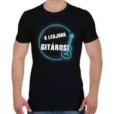 PRINTFASHION A legjobb gitáros - Férfi póló - Fekete férfi póló