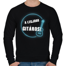 PRINTFASHION A legjobb gitáros - Férfi pulóver - Fekete férfi pulóver, kardigán