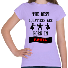 PRINTFASHION A legjobb guggolók áprilisban születnek - Női póló - Viola