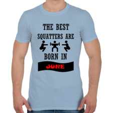 PRINTFASHION A legjobb guggolók júniusban születnek - Férfi póló - Világoskék férfi póló