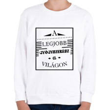 PRINTFASHION A legjobb gyógyszerész - Gyerek pulóver - Fehér gyerek pulóver, kardigán