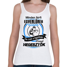 PRINTFASHION A legjobb hegesztő - Női atléta - Fehér női trikó