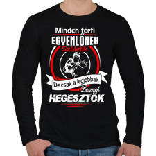 PRINTFASHION A legjobb hegesztők - Férfi hosszú ujjú póló - Fekete férfi póló