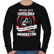 PRINTFASHION A legjobb hegesztők - Férfi pulóver - Fekete
