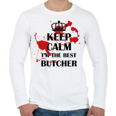 PRINTFASHION A legjobb hentes vagyok - Férfi hosszú ujjú póló - Fehér