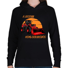 PRINTFASHION A legjobb homlokrakodós - Női kapucnis pulóver - Fekete