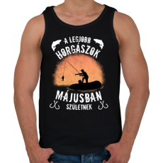 PRINTFASHION a legjobb horgászok - Férfi atléta - Fekete