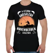 PRINTFASHION a legjobb horgászok - Férfi póló - Fekete férfi póló