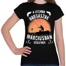 PRINTFASHION a legjobb horgászok - Női póló - Fekete