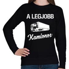 PRINTFASHION A legjobb kamionos - Női pulóver - Fekete női pulóver, kardigán