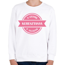 PRINTFASHION A legjobb keresztanya a világon - Gyerek pulóver - Fehér gyerek pulóver, kardigán