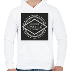 PRINTFASHION A legjobb könyvelő a világon - Férfi kapucnis pulóver - Fehér