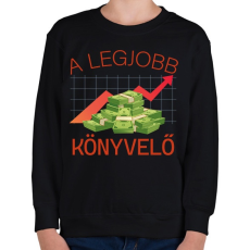 PRINTFASHION A legjobb könyvelő - Gyerek pulóver - Fekete