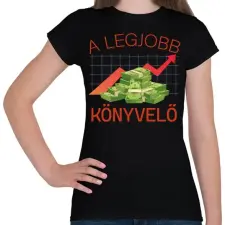 PRINTFASHION A legjobb könyvelő - Női póló - Fekete női póló