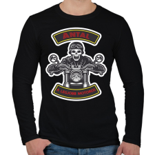 PRINTFASHION A legjobb motoros - Névvel - Férfi hosszú ujjú póló - Fekete férfi póló