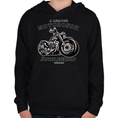 PRINTFASHION a legjobb motorosok - Gyerek kapucnis pulóver - Fekete