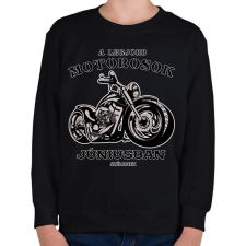 PRINTFASHION a legjobb motorosok - Gyerek pulóver - Fekete gyerek pulóver, kardigán