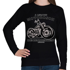 PRINTFASHION a legjobb motorosok - Női pulóver - Fekete