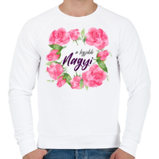 PRINTFASHION A legjobb Nagyi - Férfi pulóver - Fehér férfi pulóver, kardigán