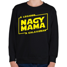 PRINTFASHION A legjobb nagymama a galaxisban - Gyerek pulóver - Fekete gyerek pulóver, kardigán