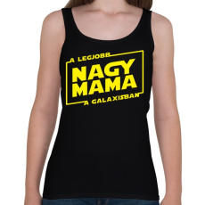PRINTFASHION A legjobb nagymama a galaxisban - Női atléta - Fekete