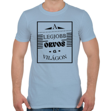 PRINTFASHION A legjobb orvos - Férfi póló - Világoskék