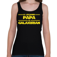 PRINTFASHION A legjobb papa a galaxisban - Női atléta - Fekete