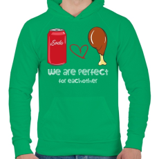 PRINTFASHION A legjobb páros - Férfi kapucnis pulóver - Zöld