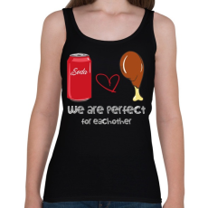 PRINTFASHION A legjobb páros - Női atléta - Fekete