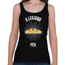 PRINTFASHION A legjobb pék - Női atléta - Fekete női trikó