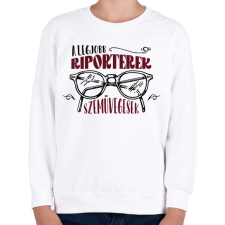 PRINTFASHION A legjobb riporterek - Gyerek pulóver - Fehér gyerek pulóver, kardigán