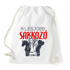 PRINTFASHION A legjobb sakkjátékos - Sportzsák, Tornazsák - Fehér tornazsák
