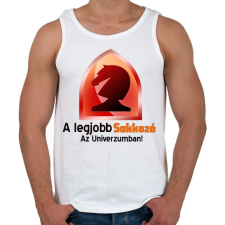 PRINTFASHION a legjobb sakkozó - Férfi atléta - Fehér atléta, trikó